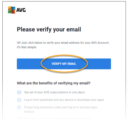 Confirm Email Verification Button