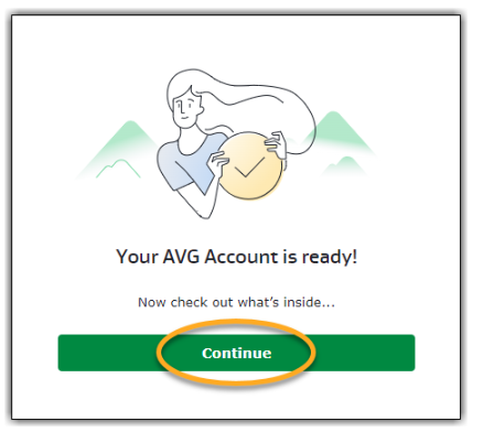 Main AVG Account Management Dashboard
